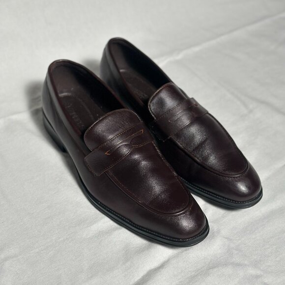 Express Dark Brown Leather Penny Loafers (Size 10.5) - Picture 3 of 8